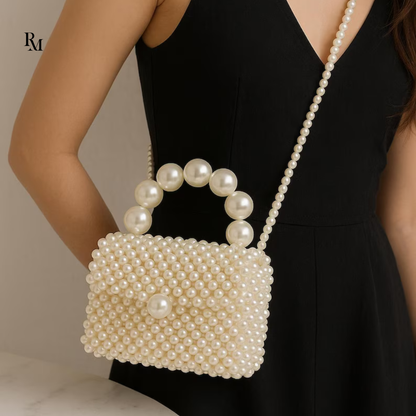 Handmade Pearl Beaded Bag #0001
