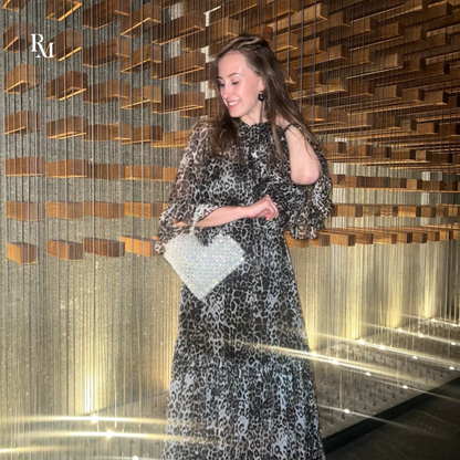 Handmade Transparent Heart Crystal Beaded Bag | R&M010