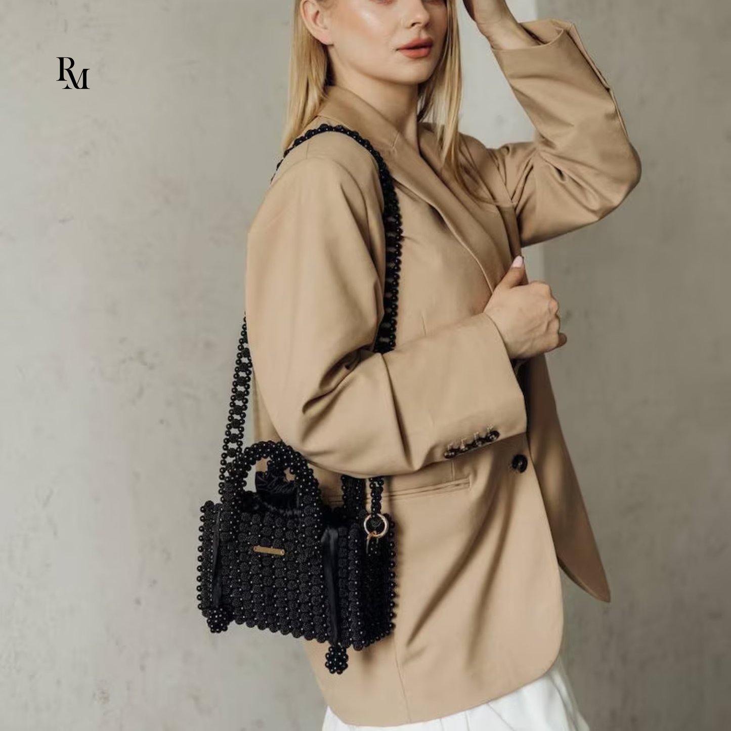 Exclusive Acrylic Beaded Handbag #003