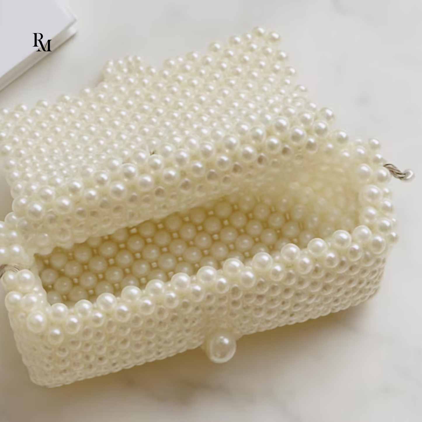 Handmade Pearl Beaded Bag #0001