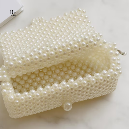 Handmade Pearl Beaded Bag #0001