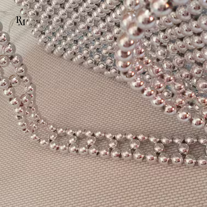 Handmade Metallic Crystal Beaded Bag | R&M012